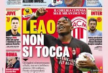 【乐玩LEWIN】米体头版:切尔西有意莱奥,米兰不愿放人要价至少1.5亿欧-乐玩真人线上娱乐