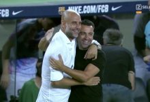 【乐玩LEWIN】友谊赛握手言和,瓜帅&哈维赛后拥抱寒暄笑容满面-乐玩真人线上娱乐