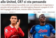 【乐玩LEWIN】都体：C罗抵价4000万欧，曼联总价1亿欧报价奥斯梅恩遭拒-乐玩真人线上娱乐