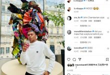 【乐玩LEWIN】姆巴佩晒照：右手饮料左手叉腰，淡定摆POSE！皇萨多人送赞-乐玩真人线上娱乐