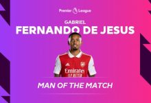 【乐玩LEWIN】4射3正+1粒进球，英超官方：热苏斯当选阿森纳VS维拉全场最佳-乐玩真人线上娱乐