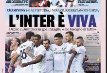 【乐玩LEWIN】米体头版:国米赢球保住小组出线可能 米兰将继续让莱奥+吉鲁首发-乐玩真人线上娱乐