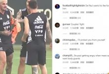 【乐玩LEWIN】德保罗与梅西开心聊天直接“动手”，球迷调侃是在要保镖工资?-乐玩真人线上娱乐