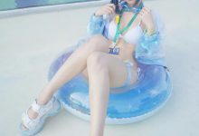 【乐玩LEWIN】Cosplay：明日方舟羽毛笔泳装cos夏卉FA210 @啊板的猫-乐玩真人线上娱乐