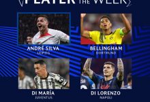 【乐玩LEWIN】欧冠官方本轮最佳球员候选:迪马利亚领衔,贝林厄姆在列-乐玩真人线上娱乐