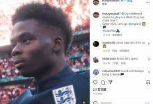 【乐玩LEWIN】萨卡发文：踢世界杯的儿时梦想已经实现，英格兰加油！-乐玩真人线上娱乐
