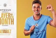 【乐玩LEWIN】4场3球2助攻,官方:阿尔瓦雷斯当选曼城11月最佳球员-乐玩真人线上娱乐