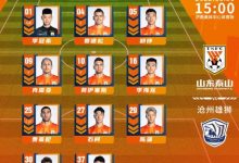【乐玩LEWIN】泰山vs沧州雄狮首发:四外援PK三外援,陈蒲先发郭田雨替补-乐玩真人线上娱乐