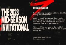 【乐玩LEWIN】LoLesports官方消息：2023伦敦MSI将全程禁用 悠米、米利欧-乐玩真人线上娱乐