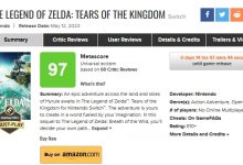 【乐玩LEWIN】《塞尔达传说:王国之泪》媒体评分解禁:多家媒体给出满分十分-乐玩真人线上娱乐