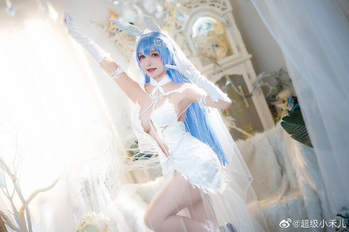 Cosplay：碧蓝航线 新泽西花园cos「誓约婚纱」@超级小禾儿