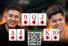 【EV扑克】A嗨同花撞上同花顺,两人抡出一个3000bb+底池!!!-乐玩真人线上娱乐