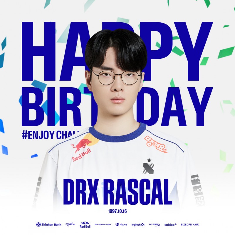 你是觉得哥不会过生日吗？DRX祝福上单Rascal生日快乐