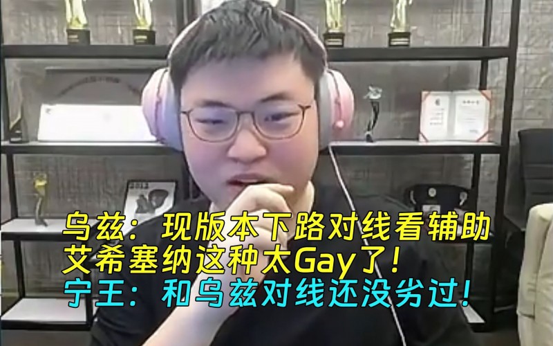 乌兹：现版本下路对线看辅助，艾希塞纳这种太Gay了！