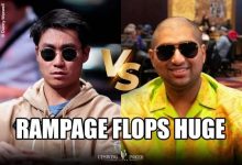 【EV扑克】一手变体straddle下的翻牌同花撞同花-乐玩真人线上娱乐