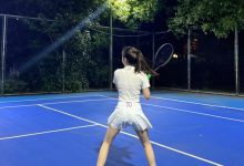 【乐玩LEWIN】余霜晒运动照：不该吃了汉堡打网球 差点吐出来-乐玩真人线上娱乐