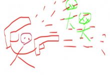 【乐玩LEWIN】Tian更新抽象画作:JKL化身双枪战神-乐玩真人线上娱乐