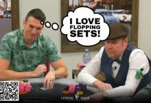 【EV扑克】翻牌底set完美逆袭，河杀坚果顺-乐玩真人线上娱乐