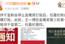 【乐玩LEWIN】易烊千玺退出金鹰奖, 放弃陪跑王一博稳赢-乐玩真人线上娱乐