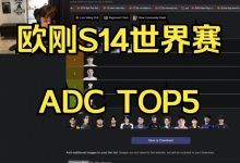 【乐玩LEWIN】欧刚评级S14世界赛ADC TOP5:Vipe、ELK前二,哥哥未进前五名-乐玩真人线上娱乐