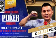 【EV扑克】中国选手丁泽伟KK逆转反杀AA后，一路收人头获WSOP欧洲赛金手链-乐玩真人线上娱乐