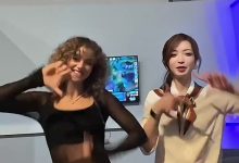 【乐玩LEWIN】黑色透视装?希然带LEC主持人一起跳小虎手势舞-乐玩真人线上娱乐