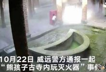 【乐玩LEWIN】熊孩子损坏灭火器, 当玩具互喷网友斥家长要严加管教-乐玩真人线上娱乐