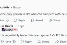 【乐玩LEWIN】还是不行吗😫外网观众看TES不敌HLE：Bin是LPL唯一能与Zeus抗衡的选手-乐玩真人线上娱乐