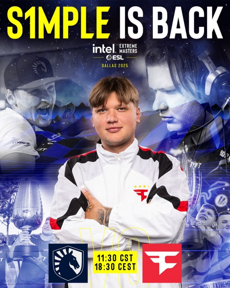 🎮s1mple回归首战告负！两图38杀1.12rating尽力 TL横扫Faze