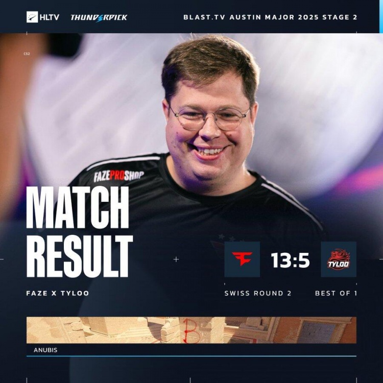 🎮没办法对面GOAT有点多！Rain单图狂砍19杀 Tyloo不敌FAZE