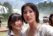 【乐玩LEWIN】湿身啦~LPL女主持骆歆分享出游照：德天瀑布丰水期的水量真的大！-乐玩真人线上娱乐