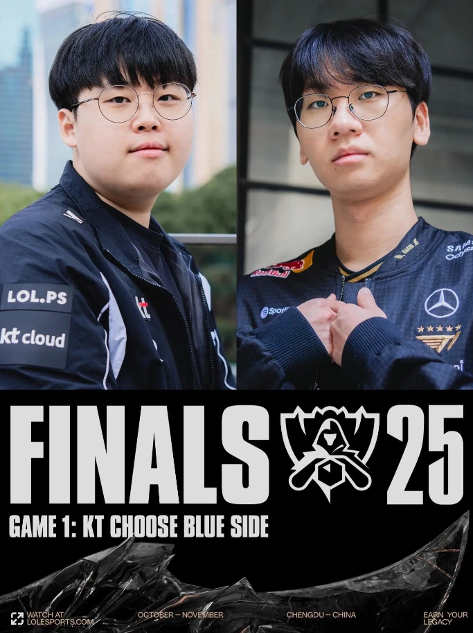 LOL赛事官方:KT在掷硬币中取得胜利,决赛第一局选择蓝色方
