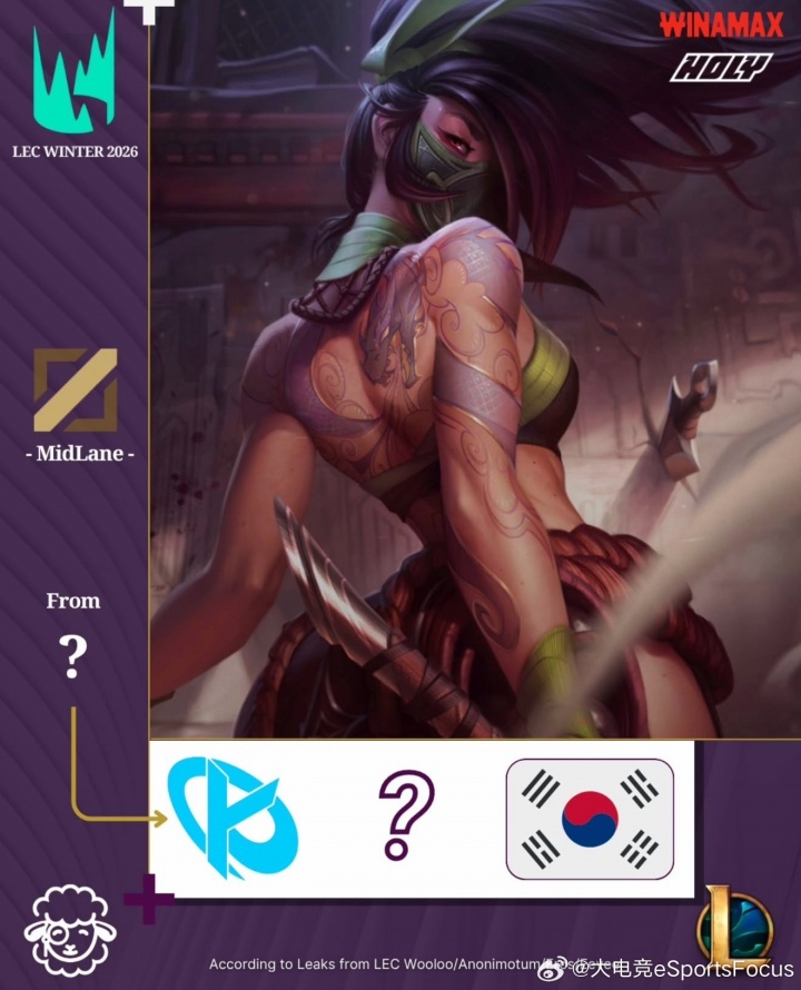外媒爆料：一位效力于LPL的擅长阿卡丽韩国选手将加盟KC