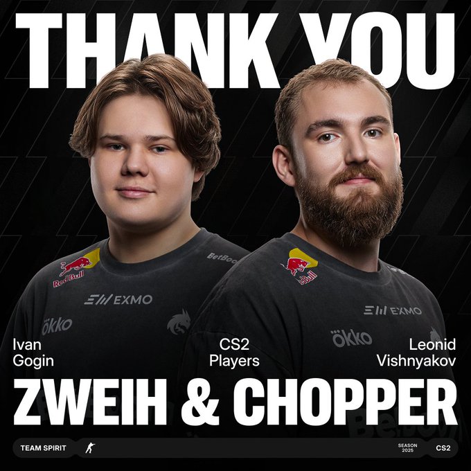 HLTV消息:Magixx和 Zont1x回归spirit Chopper和Zweih遭下放