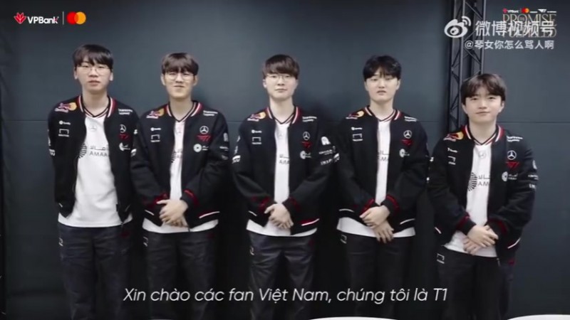 T1官方发布选手问候 Faker：各位越南粉丝们大家好，我们是T1
