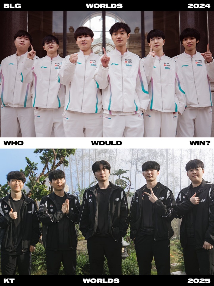 LOL官推提问：近两年的S赛亚军，2024BLG和2025KT谁更胜一筹❓