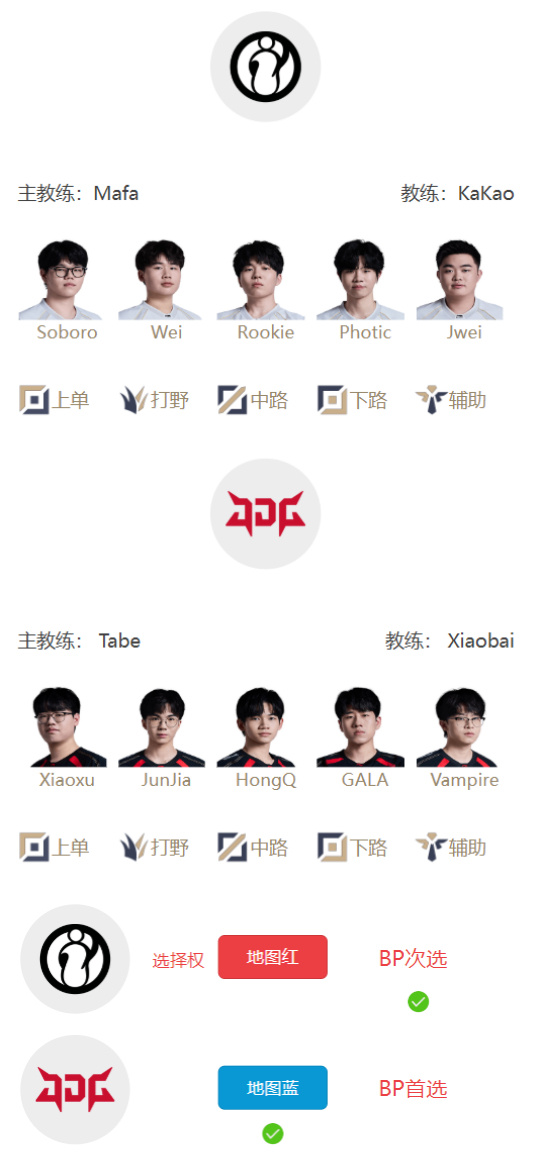 LPL明日首发名单:韩国“姿态”对阵Saber!HongQ对阵Rookie