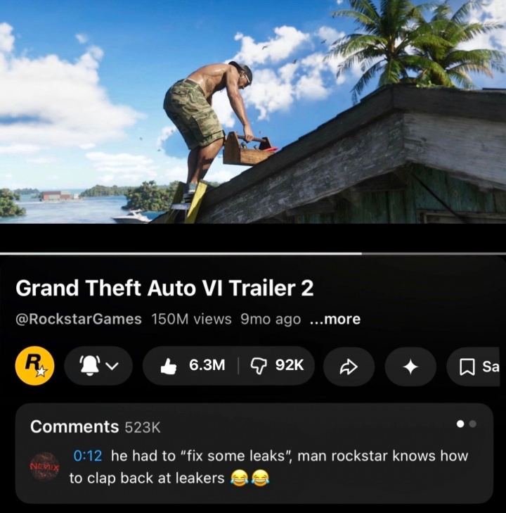 再刷亿遍！《GTA6》等不到 玩家狂刷预告片解馋