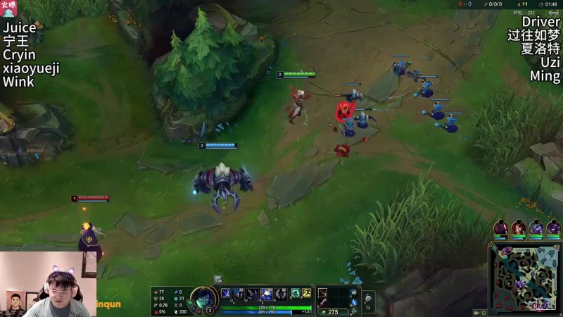 上单Driver加入Uzi队首秀，Uzi招牌VN8-1爆杀宁王队！