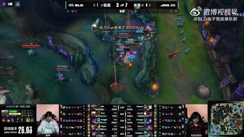 绝对爱将！Daeny看BLG团灭JDG高喊：Bin！！！陈泽彬！！！
