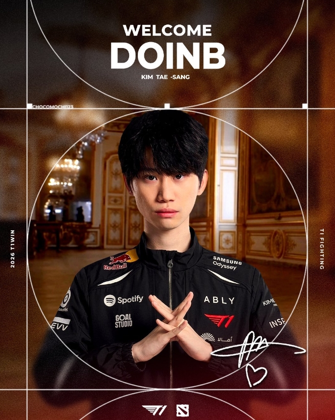 😂官方：Doinb正式加入T1 DOTA2分部！