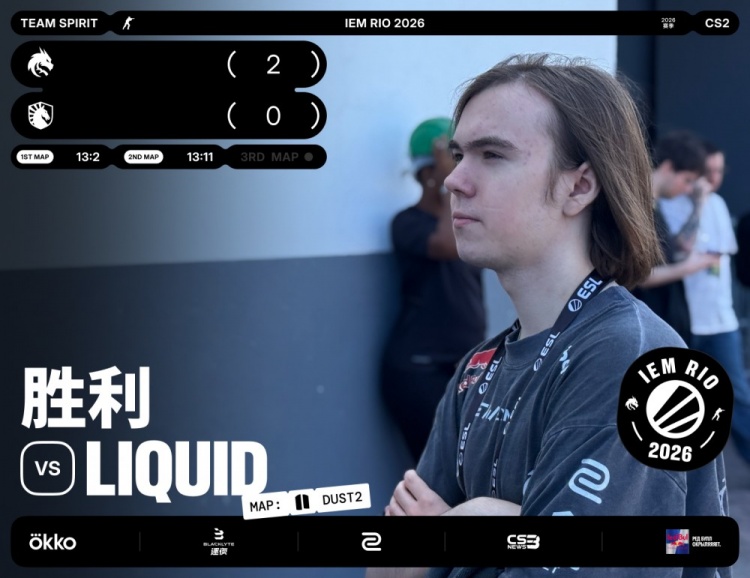 🎮donk依旧碾压sh1ro大狙稳准狠 双子星带队Spirit击败Liquid