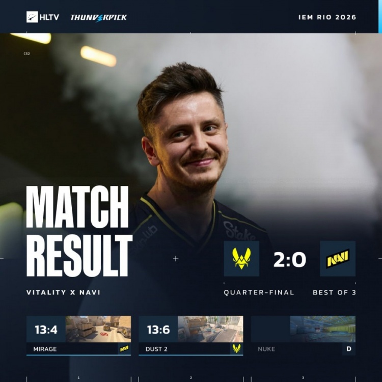 🎮世界第一炸鱼世界第二！Zywoo狂轰44杀 小蜜蜂轻松横扫NAVI