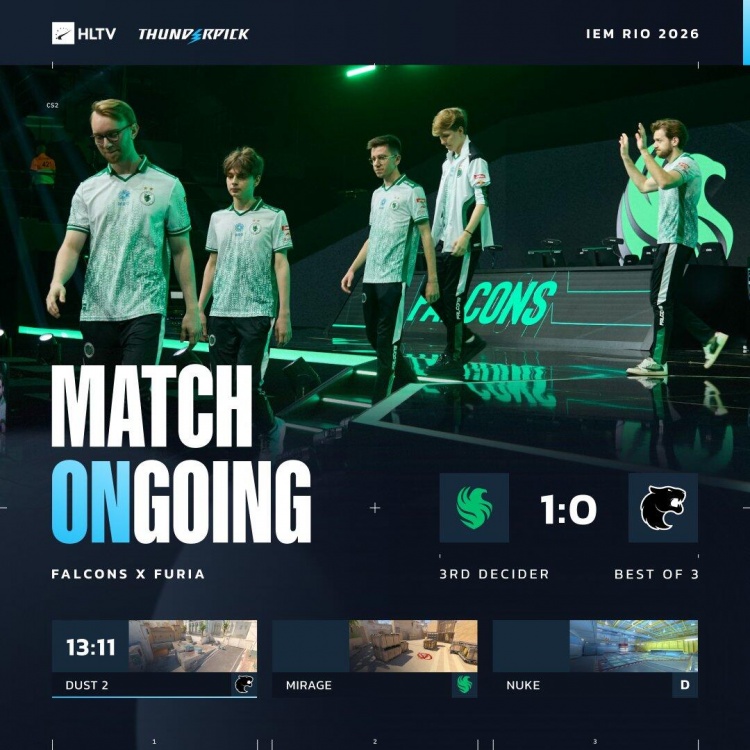 🎮黑闪他闪不动啊！m0NESY大狙强势Carry砍25杀 Falcons赢图一