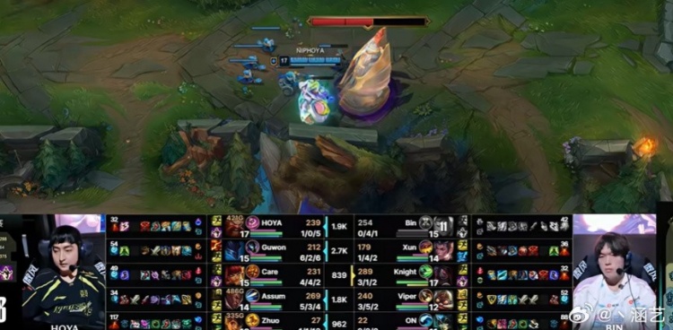 涵艺：Knight今晚燃尽了打得真挺好的啊 依旧是LPL第一中单！！