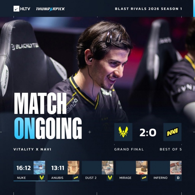 🎮ropz&火仔极致兜底 NAVI被锁11分 小蜜蜂赢下图二拿赛点