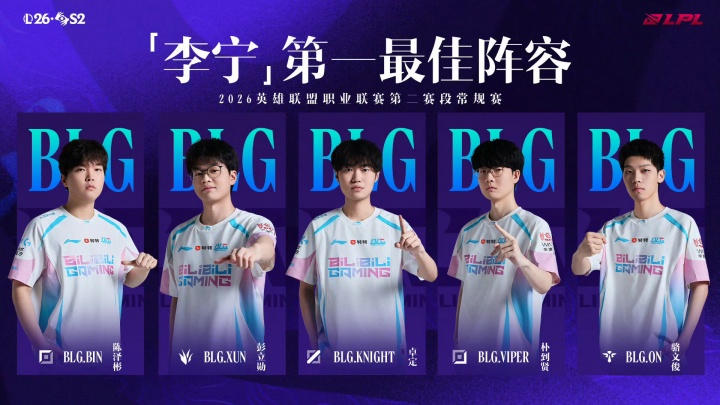历史首次❗BLG全队包揽LPL常规赛最佳阵容一阵,五人同队创纪录
