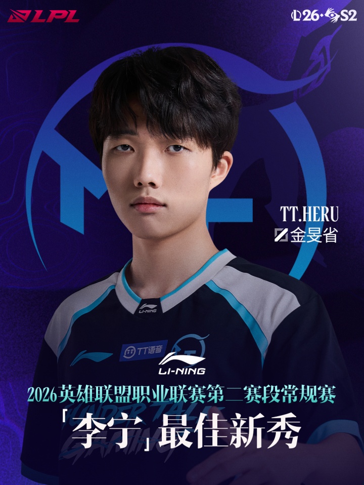 2026LPL第二赛段常规赛最佳新秀公布:TT.Heru!