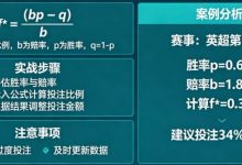 体育投注中的“凯利公式”实战应用教程-乐玩真人线上娱乐