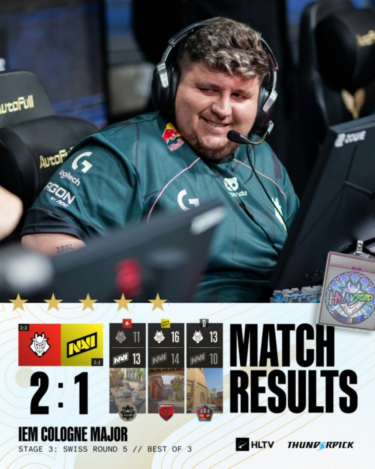 🎮天生赢家Major回家!G2让一追二淘汰NAVI 搭上八强末班车